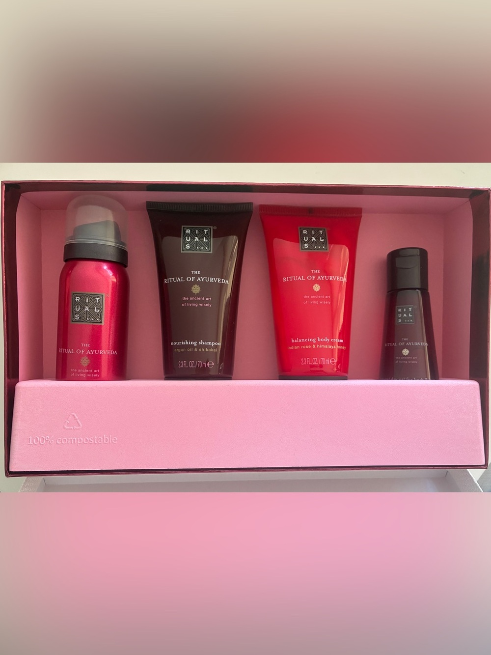Rituals THE RITUAL OF AYURVEDA 4 Piece Women's Shower Set In Gift Box New